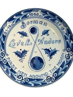 Royal Delft “First Men Around The Moon” 7” Plate 1968 Apollo 8 Collectible